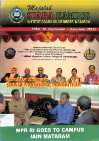 MAJALAH SUARA KAMPUS INSTITUT AGAMA ISLAM NEGERI MATARAM Edisi 30  (September - Desember  2014) IAIN Mataram Selenggarakan Seminar International Ekonomi Islam