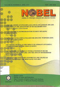 NOBEL : Journal Of Literature, Language And Languange Teaching Vol. 05 No. 01  April 2014