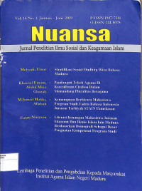 NUANSA : Jurnal Penelitian IImu Sosial dan Keagmaan Islam Vol. 16 No. 1 Januari - Juni 2019