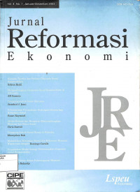 JURNAL REFORMASI EKONOMI : Vol. 4 No.1 Januari - Desember 2003