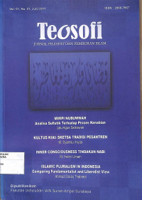 TEOSOFI : Jurnal Filsafat dan Pemikiran Islam Vol. 01 No. 01 Juni 2011