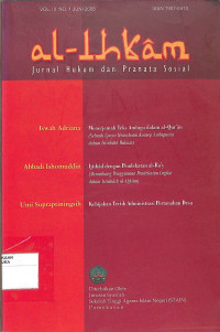 AL-IHKAM :  Jurnal Hukum dan Pranata Sosial Vol. III No. 1 Juni 2008