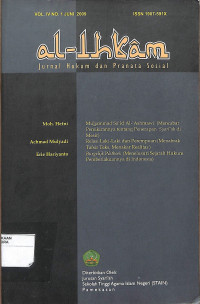 AL- IHKAM : Jurnal Hukum dan Pranata Sosial Vol. IV No. 1 Juni 2009