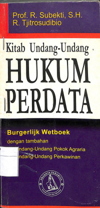 KITAB UNDANG-UNDANG HUKUM PERDATA