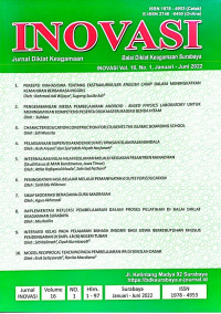 INOVASI : Jurnal Diklat Keagamaan Vol. 16 No. 1 Januari - Juni 2022